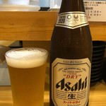しじみラーメン Shi43屋 - 瓶ビールスーパードライ600円