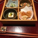 Teppan Kaiseki Utage - 手仕事四種盛り 松花堂風