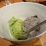 和み庵　篤屋 - アイスクリーム２種（抹茶・黒胡麻）