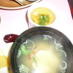 話食庵 - あさりの味噌汁、豆腐のあんかけ