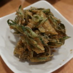 京の大衆酒場 辰五郎 - 九条ネギのかき揚げ