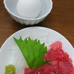 Sanoya - 佐野屋　マグロの中落ち・ゆで卵