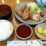 とんかつ武蔵 - 一口カツとえび椎茸定食1700円