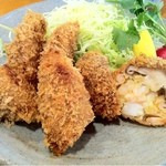 とんかつ武蔵 - 一口カツとえび椎茸定食1700円