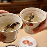 花いち - ふぐのひれ酒で乾杯♪