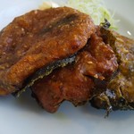 工場レストラン健食たぬみせ - 納豆揚げ。三色納豆揚げとでも名付けたらわかりやすいのにね＾＾