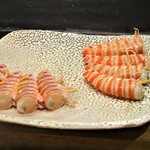 鮨旬美西川 - 三河一色の車海老の調理方法の違いの 食べ比べ。　　　　　2019.11.02