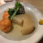 おでん陽なた - 海老しんじょう・大根