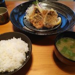 酒肴 新屋敷 - ランチのアジフライ