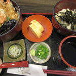薩摩うどん - 天丼セット(1100円+税)