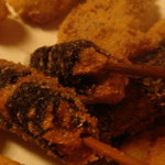 串 たびと - コレは野菜と蟹のかまぼこ海苔巻きデス(^o^)