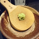 手挽きそば 一心 - 擦りたての生山葵はかなり効きます❗