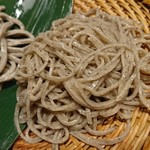 手挽きそば 一心 - 田舎二八ざるのアップ❗