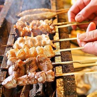 [You can only taste it here] Authentic charcoal-Yakitori (grilled chicken skewers) carefully grilled by craftsmen