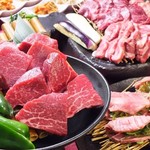 Yakiniku Shubou Mizubashou - 特選牛ヒレステーキと肉盛コース