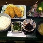 お魚料理 うおせい - あじのたたきとあじフライ