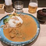 アフーネ - 東銀座チキンカレー
      ランチビール