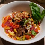 アジトイズム - ピザソバ（880円）＋〆のリゾット（200円）
      