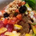 アジトイズム - ピザソバ（880円）＋〆のリゾット（200円）
      