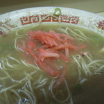 八ちゃんラーメン - ●替玉後に紅生姜入れてみた