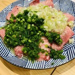 キンキン麦酒とプリッと小腸 近江牛畜産すだく - 