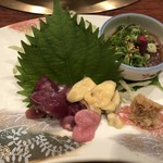 刺身最高です。特に肝。