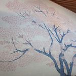 フォレストイン伊万里 レストラン - 壁には桜が満開！