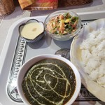 JEET - ほうれん草チキンカレー・ヨーグルト？・サラダ