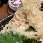 うどん棒 - ちく玉ひや天うどん アップ2