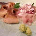 浜勢 - 北寄貝、ホウボウの刺身