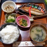 Kamameshi Uomasa - 焼魚定食ランチ（サバ；ご飯大盛り）