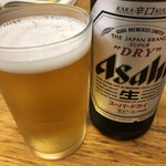 Ramen Rokkakuya - 瓶ビール400円（自腹）