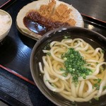 人力うどん - ロースカツうどんセットです。(2019年11月)