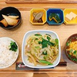 くっきんぐ えくすぺりめんと 番 - 豚肉と緑ザーサイの炒め物