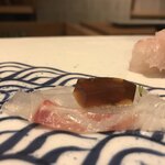 鮓 きずな - 明石鯛うす切りポン酢のジュレで