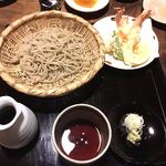 胡蝶庵 仙波 - 1枚目の天ぷらざる蕎麦。