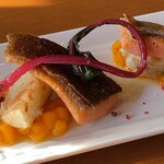 カーブドッチ - サーモンのミキュイと長芋