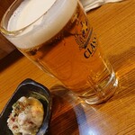 たまごぞうすいの店　春帆 - お通しのポテサラ