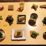一如庵 - 前菜。14種類もありました！！(⊙︎ω⊙︎)