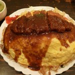 カフェドムッシュ - 2012.3.8 パイ風オムライス（今日の盛りはすごい！！）