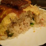 カフェドムッシュ - 2012.3.8 パイ風オムライス（断面）
