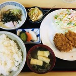 港亭 - ヒレカツと月見納豆