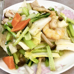 牡丹園 - ランチの八宝菜のセット700円