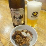 北海 - 中瓶ビールとお通し