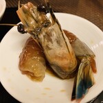 萬的中華 笑龍 - 天使のエビの紹興酒漬け。