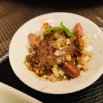 萬的中華 笑龍 - レバーのよだれ鶏。