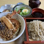 Maru ka - ミニ天丼と蕎麦のセット