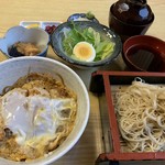 Maru ka - ミニヒレかつ丼と蕎麦のセット