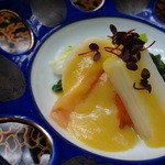 相見屋 - ホタテと赤貝のカラシ酢味噌あえ