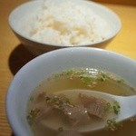 七輪焼肉 游來 - 焼肉の〆はやっぱり白飯とテールスープがおススメです